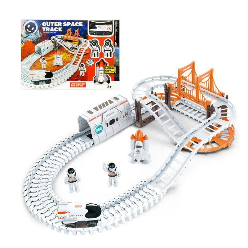 Astronaut Spaceship Track Set - Outer Space Toy Set for Kids